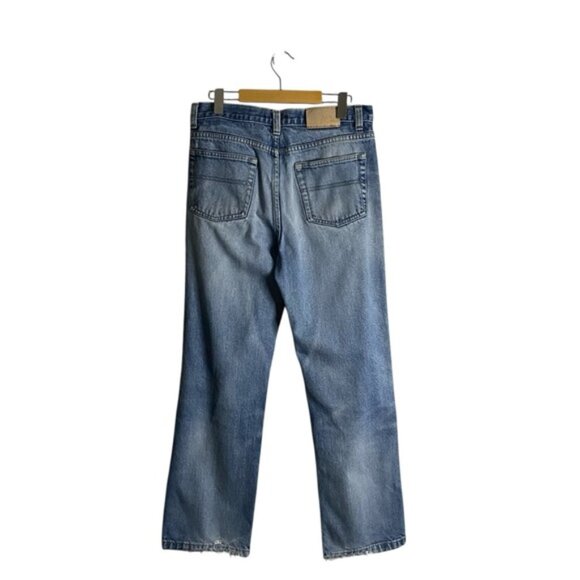 Nevada Men's Classic Medium Indigo Distressed Straight Leg Denim Jeans - Picture 8 of 8